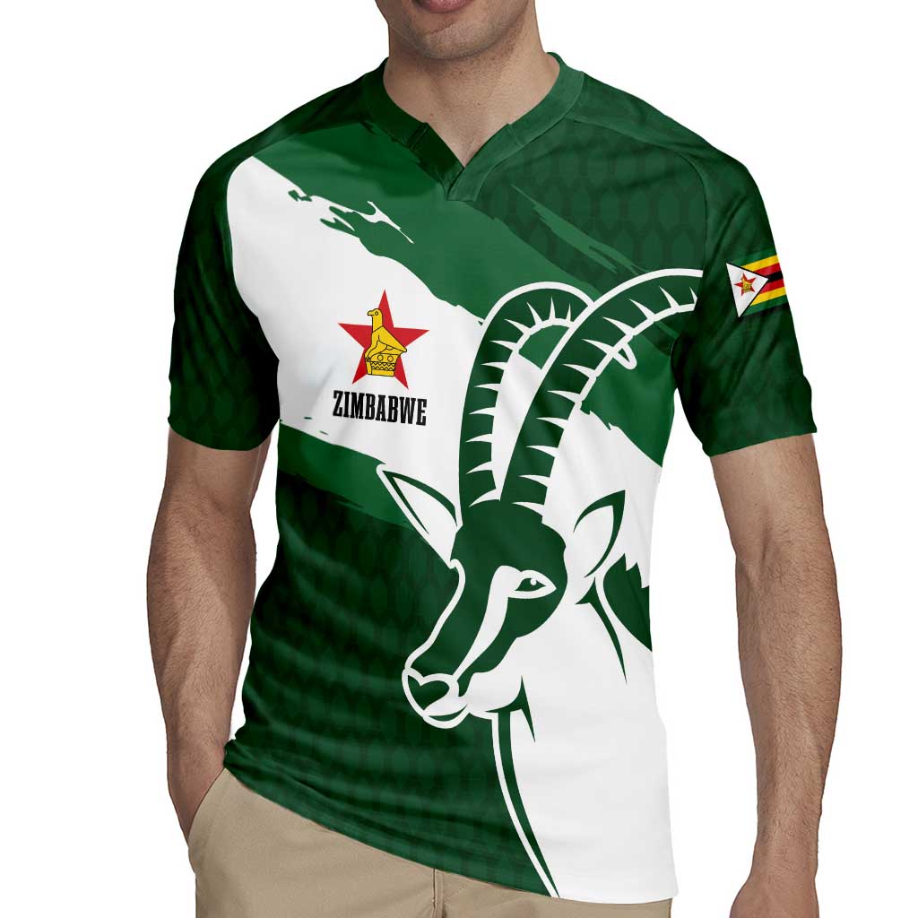 Zimbabwe Rugby Personalized Grunge Rugby Jersey GO Sables - Wonder Print Shop
