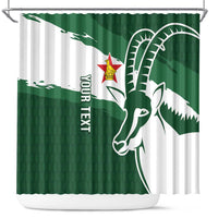 Zimbabwe Rugby Personalized Grunge Shower Curtain GO Sables - Wonder Print Shop