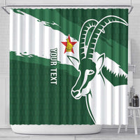 Zimbabwe Rugby Personalized Grunge Shower Curtain GO Sables - Wonder Print Shop