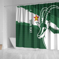 Zimbabwe Rugby Personalized Grunge Shower Curtain GO Sables - Wonder Print Shop
