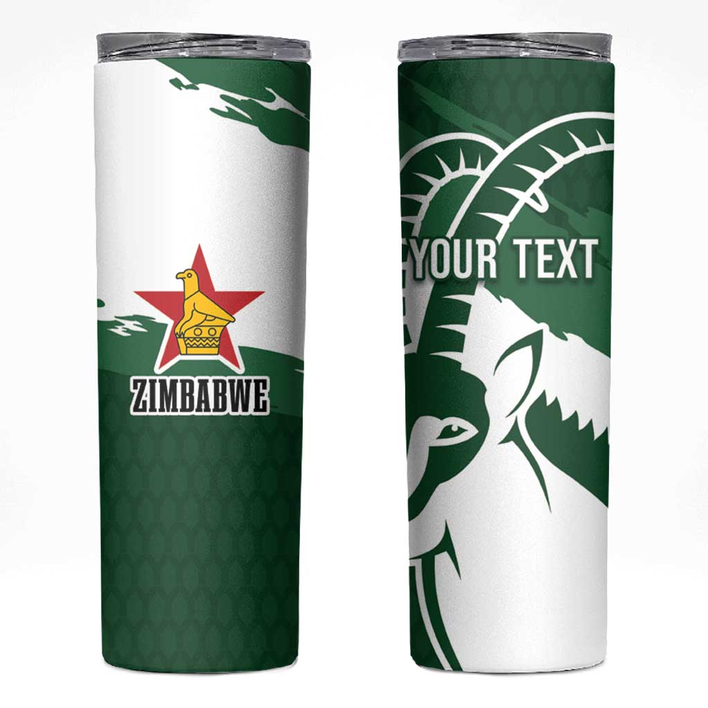 Zimbabwe Rugby Personalized Grunge Skinny Tumbler GO Sables - Wonder Print Shop