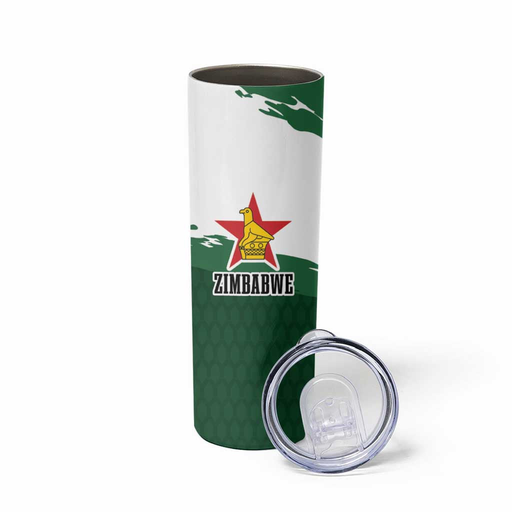 Zimbabwe Rugby Personalized Grunge Skinny Tumbler GO Sables - Wonder Print Shop