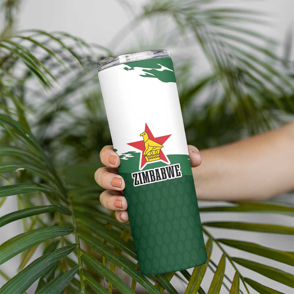 Zimbabwe Rugby Personalized Grunge Skinny Tumbler GO Sables - Wonder Print Shop