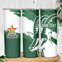 Zimbabwe Rugby Personalized Grunge Skinny Tumbler GO Sables - Wonder Print Shop