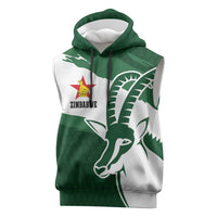 Zimbabwe Rugby Personalized Grunge Sleeveless Hoodie GO Sables - Wonder Print Shop