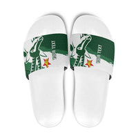 Zimbabwe Rugby Personalized Grunge Slide Sandals GO Sables - Wonder Print Shop