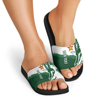 Zimbabwe Rugby Personalized Grunge Slide Sandals GO Sables - Wonder Print Shop