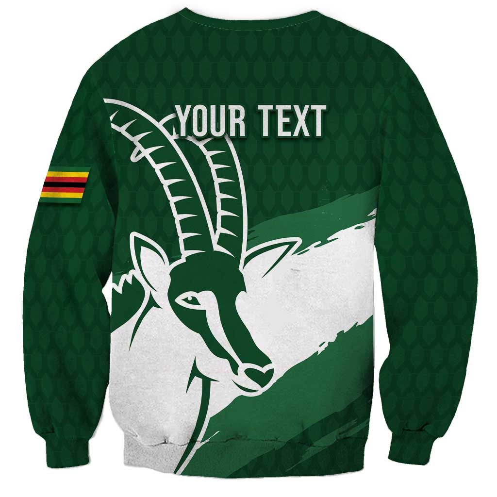Zimbabwe Rugby Personalized Grunge Sweatshirt GO Sables - Wonder Print Shop