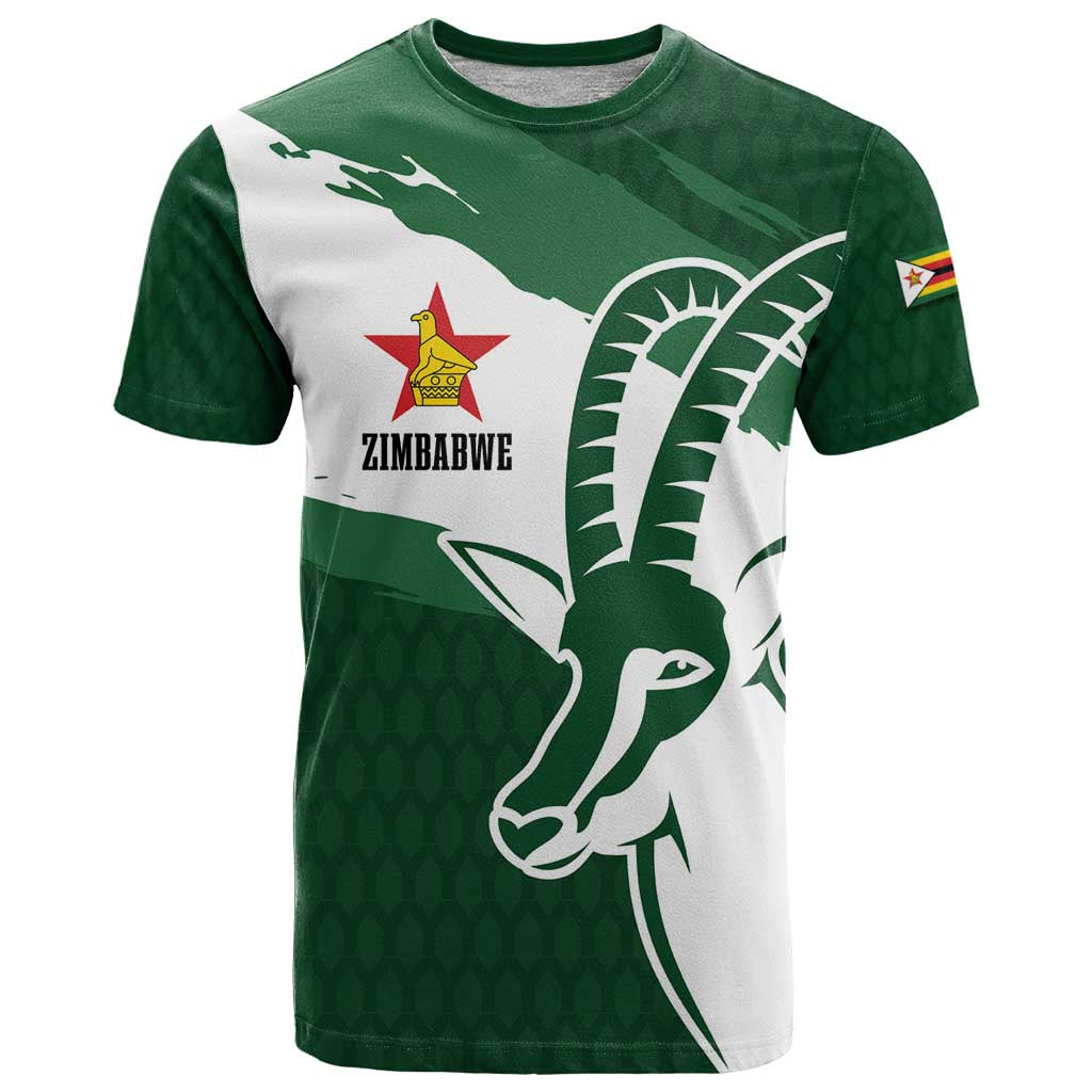 Zimbabwe Rugby Personalized Grunge T Shirt GO Sables - Wonder Print Shop