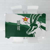 Zimbabwe Rugby Personalized Grunge Tablecloth GO Sables - Wonder Print Shop
