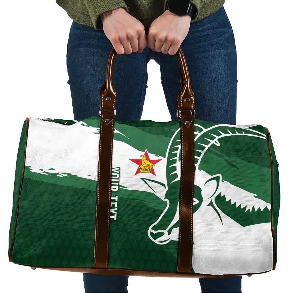 Zimbabwe Rugby Personalized Grunge Travel Bag GO Sables - Wonder Print Shop