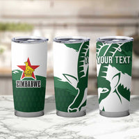 Zimbabwe Rugby Personalized Grunge Tumbler Cup GO Sables - Wonder Print Shop