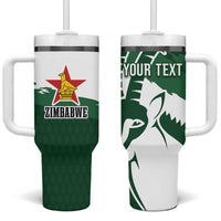 Zimbabwe Rugby Personalized Grunge Tumbler With Handle GO Sables - Wonder Print Shop