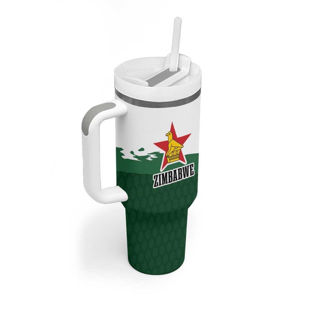 Zimbabwe Rugby Personalized Grunge Tumbler With Handle GO Sables - Wonder Print Shop