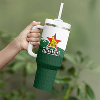 Zimbabwe Rugby Personalized Grunge Tumbler With Handle GO Sables - Wonder Print Shop