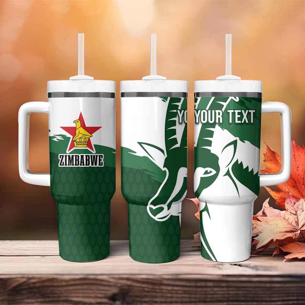 Zimbabwe Rugby Personalized Grunge Tumbler With Handle GO Sables - Wonder Print Shop