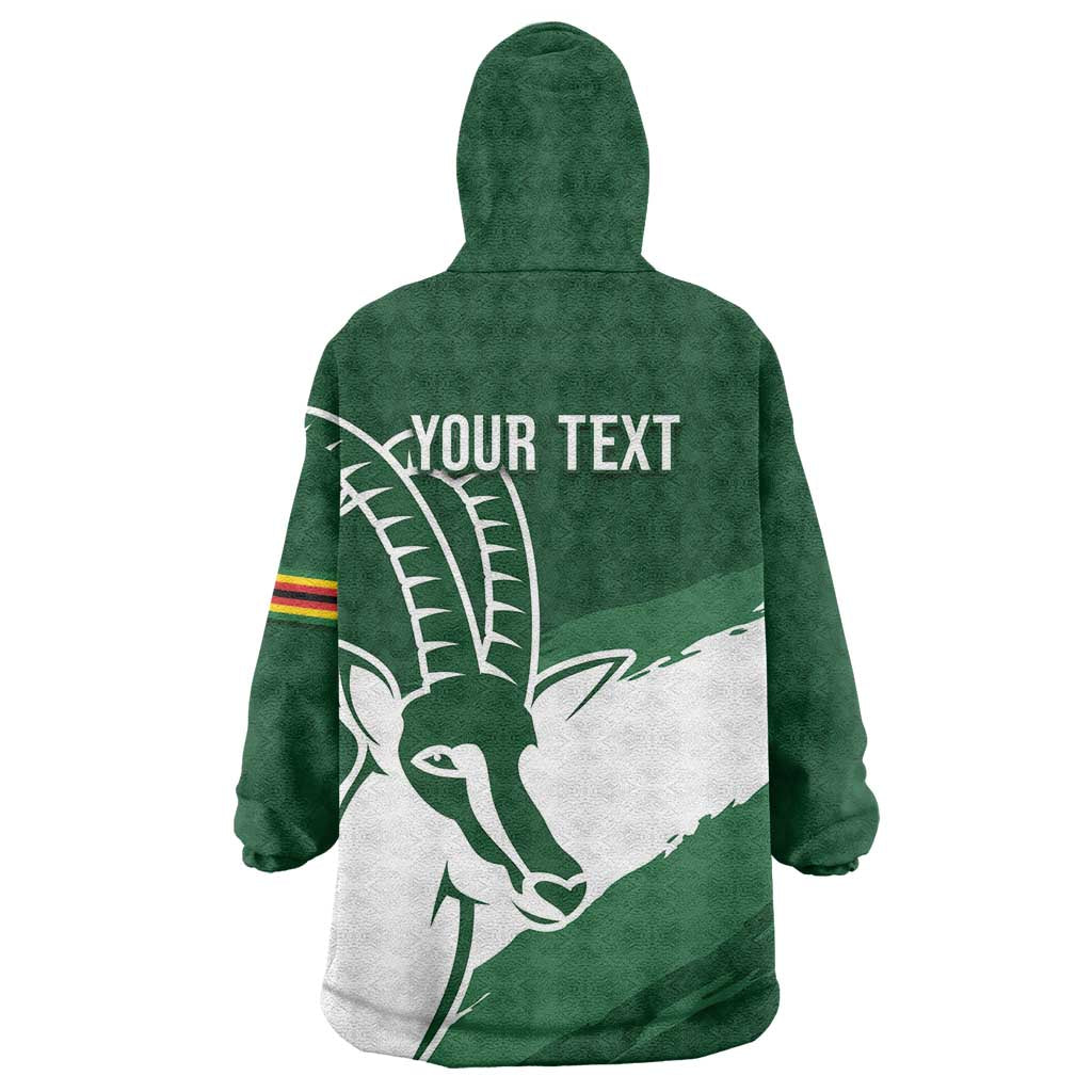 Zimbabwe Rugby Personalized Grunge Wearable Blanket Hoodie GO Sables - Wonder Print Shop