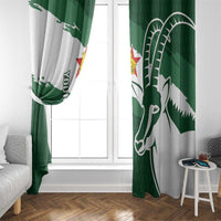 Zimbabwe Rugby Personalized Grunge Window Curtain GO Sables - Wonder Print Shop