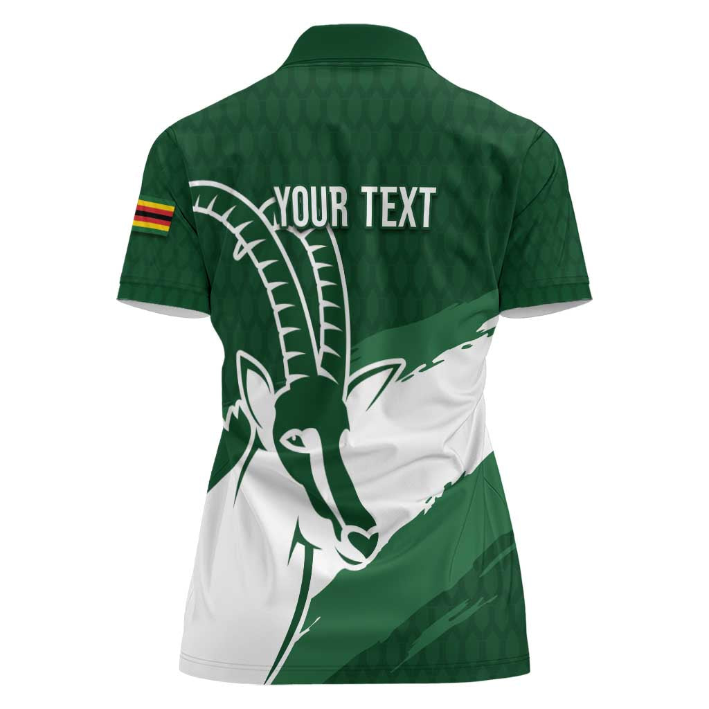 Zimbabwe Rugby Personalized Grunge Women Polo Shirt GO Sables - Wonder Print Shop