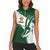 Zimbabwe Rugby Personalized Grunge Women Sleeveless Polo Shirt GO Sables - Wonder Print Shop