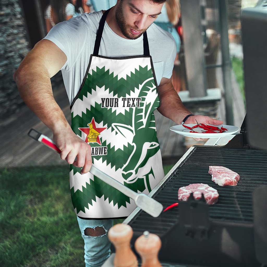 Zimbabwe Rugby The Sables Personalized Apron Retro Jersey Inspired - Wonder Print Shop