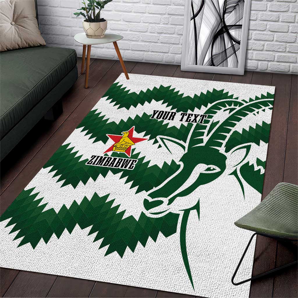 Zimbabwe Rugby The Sables Personalized Area Rug Retro Jersey Inspired - Wonder Print Shop