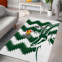 Zimbabwe Rugby The Sables Personalized Area Rug Retro Jersey Inspired - Wonder Print Shop