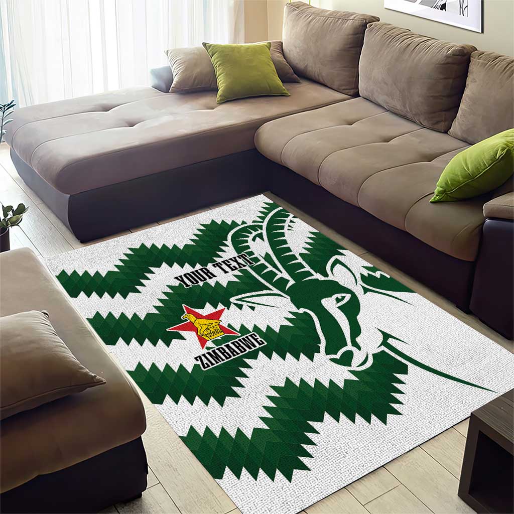 Zimbabwe Rugby The Sables Personalized Area Rug Retro Jersey Inspired - Wonder Print Shop