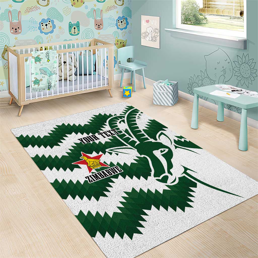 Zimbabwe Rugby The Sables Personalized Area Rug Retro Jersey Inspired - Wonder Print Shop