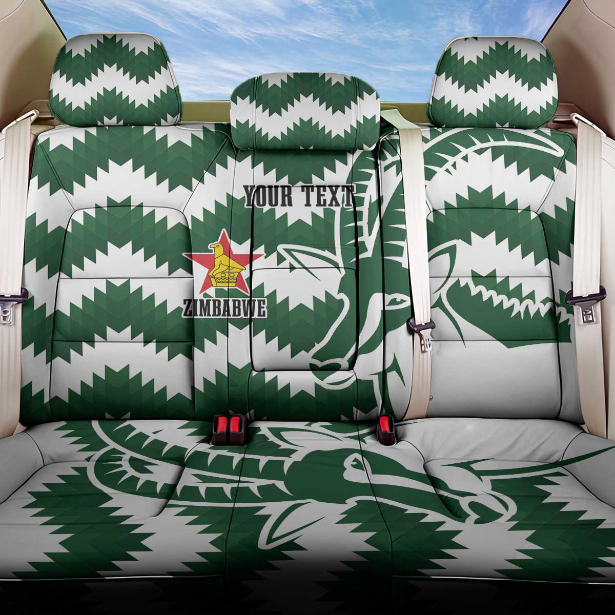 Zimbabwe Rugby The Sables Personalized Back Car Seat Cover Retro Jersey Inspired - Wonder Print Shop