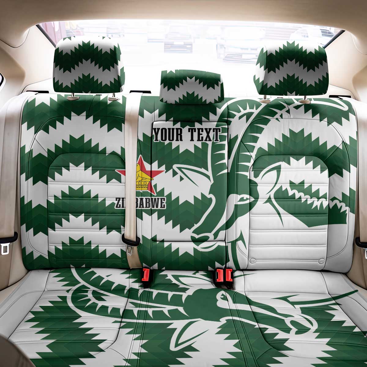 Zimbabwe Rugby The Sables Personalized Back Car Seat Cover Retro Jersey Inspired - Wonder Print Shop