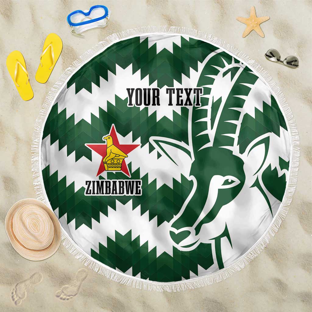 Zimbabwe Rugby The Sables Personalized Beach Blanket Retro Jersey Inspired - Wonder Print Shop