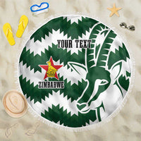 Zimbabwe Rugby The Sables Personalized Beach Blanket Retro Jersey Inspired - Wonder Print Shop