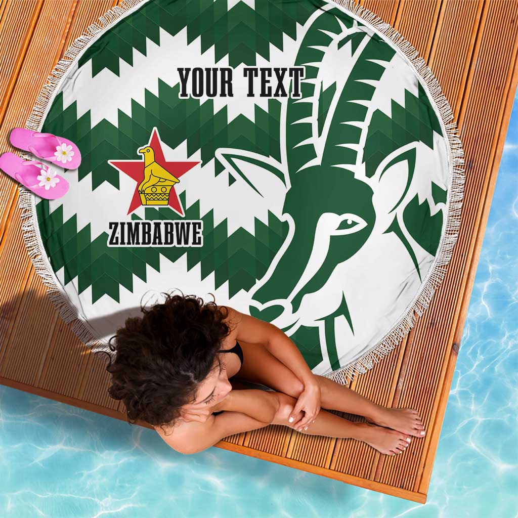 Zimbabwe Rugby The Sables Personalized Beach Blanket Retro Jersey Inspired - Wonder Print Shop