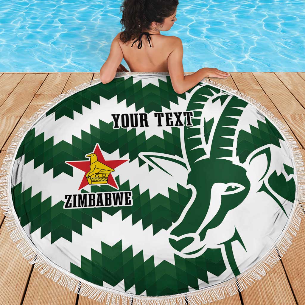 Zimbabwe Rugby The Sables Personalized Beach Blanket Retro Jersey Inspired - Wonder Print Shop