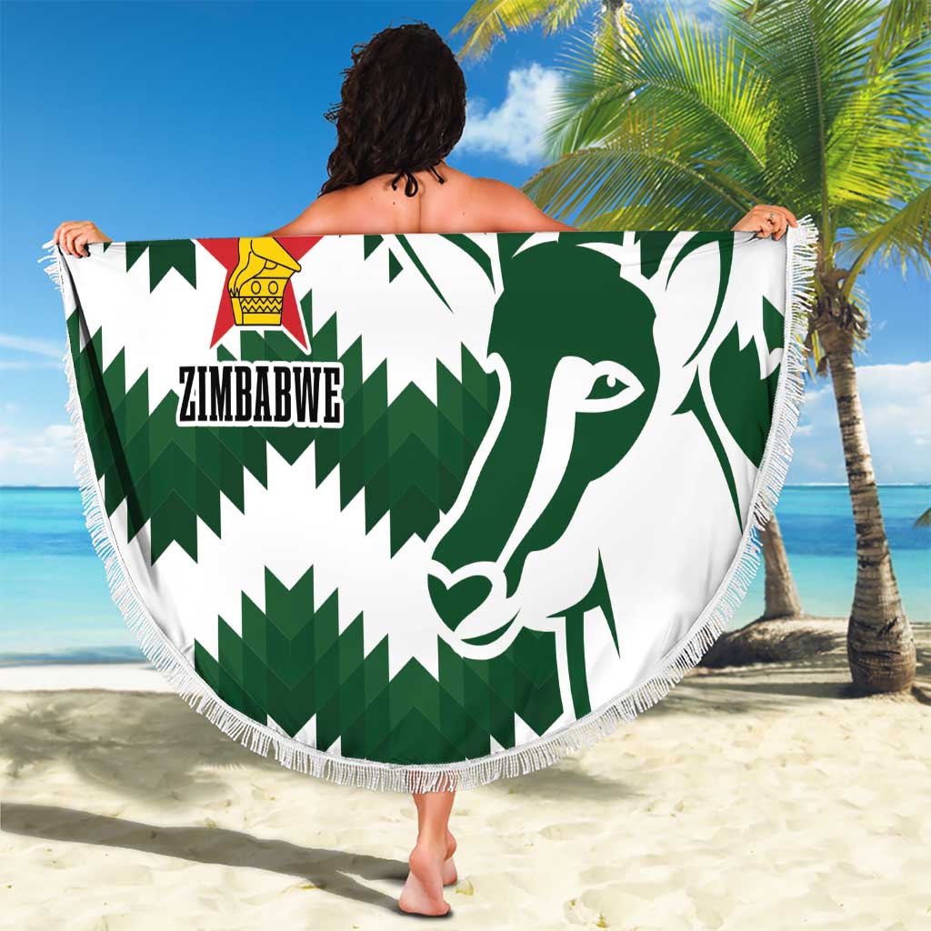 Zimbabwe Rugby The Sables Personalized Beach Blanket Retro Jersey Inspired - Wonder Print Shop