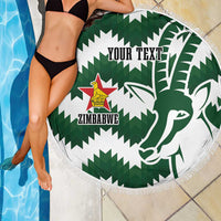 Zimbabwe Rugby The Sables Personalized Beach Blanket Retro Jersey Inspired - Wonder Print Shop