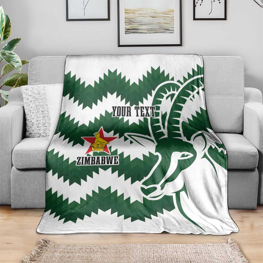 Zimbabwe Rugby The Sables Personalized Blanket Retro Jersey Inspired - Wonder Print Shop