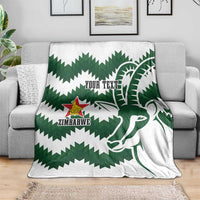 Zimbabwe Rugby The Sables Personalized Blanket Retro Jersey Inspired - Wonder Print Shop