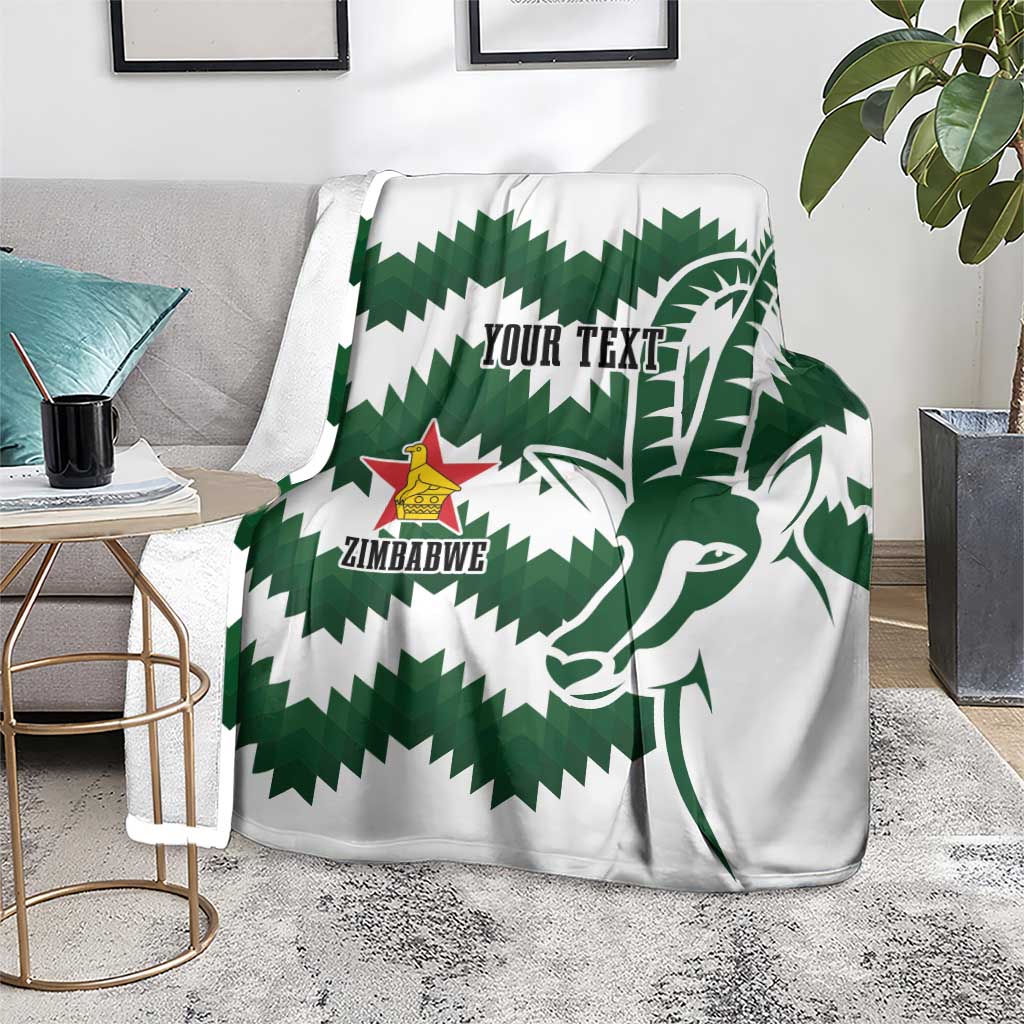 Zimbabwe Rugby The Sables Personalized Blanket Retro Jersey Inspired - Wonder Print Shop