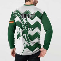 Zimbabwe Rugby The Sables Personalized Button Sweatshirt Retro Jersey Inspired - Wonder Print Shop