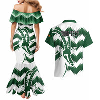 Zimbabwe Rugby The Sables Personalized Couples Matching Mermaid Dress and Hawaiian Shirt Retro Jersey Inspired - Wonder Print Shop