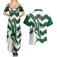 Zimbabwe Rugby The Sables Personalized Couples Matching Summer Maxi Dress and Hawaiian Shirt Retro Jersey Inspired - Wonder Print Shop