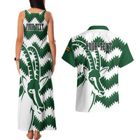 Zimbabwe Rugby The Sables Personalized Couples Matching Tank Maxi Dress and Hawaiian Shirt Retro Jersey Inspired - Wonder Print Shop