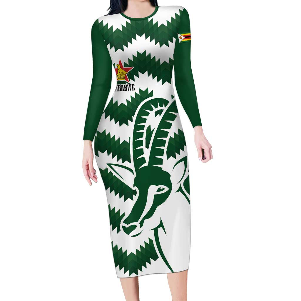 Zimbabwe Rugby The Sables Personalized Family Matching Long Sleeve Bodycon Dress and Hawaiian Shirt Retro Jersey Inspired - Wonder Print Shop