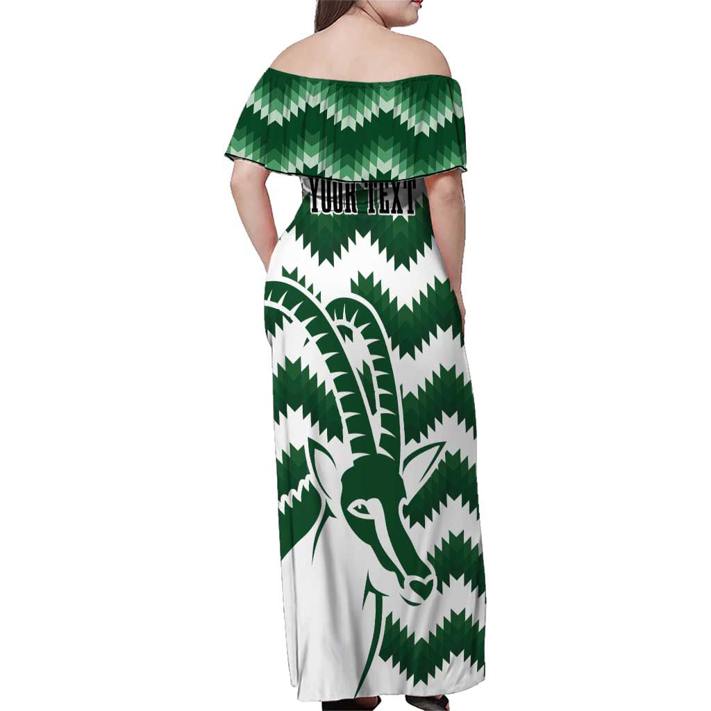 Zimbabwe Rugby The Sables Personalized Family Matching Off Shoulder Maxi Dress and Hawaiian Shirt Retro Jersey Inspired - Wonder Print Shop