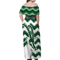 Zimbabwe Rugby The Sables Personalized Family Matching Off Shoulder Maxi Dress and Hawaiian Shirt Retro Jersey Inspired - Wonder Print Shop