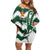Zimbabwe Rugby The Sables Personalized Family Matching Off Shoulder Short Dress and Hawaiian Shirt Retro Jersey Inspired - Wonder Print Shop