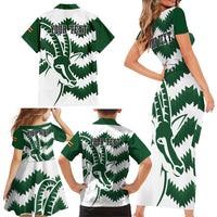 Zimbabwe Rugby The Sables Personalized Family Matching Short Sleeve Bodycon Dress and Hawaiian Shirt Retro Jersey Inspired - Wonder Print Shop