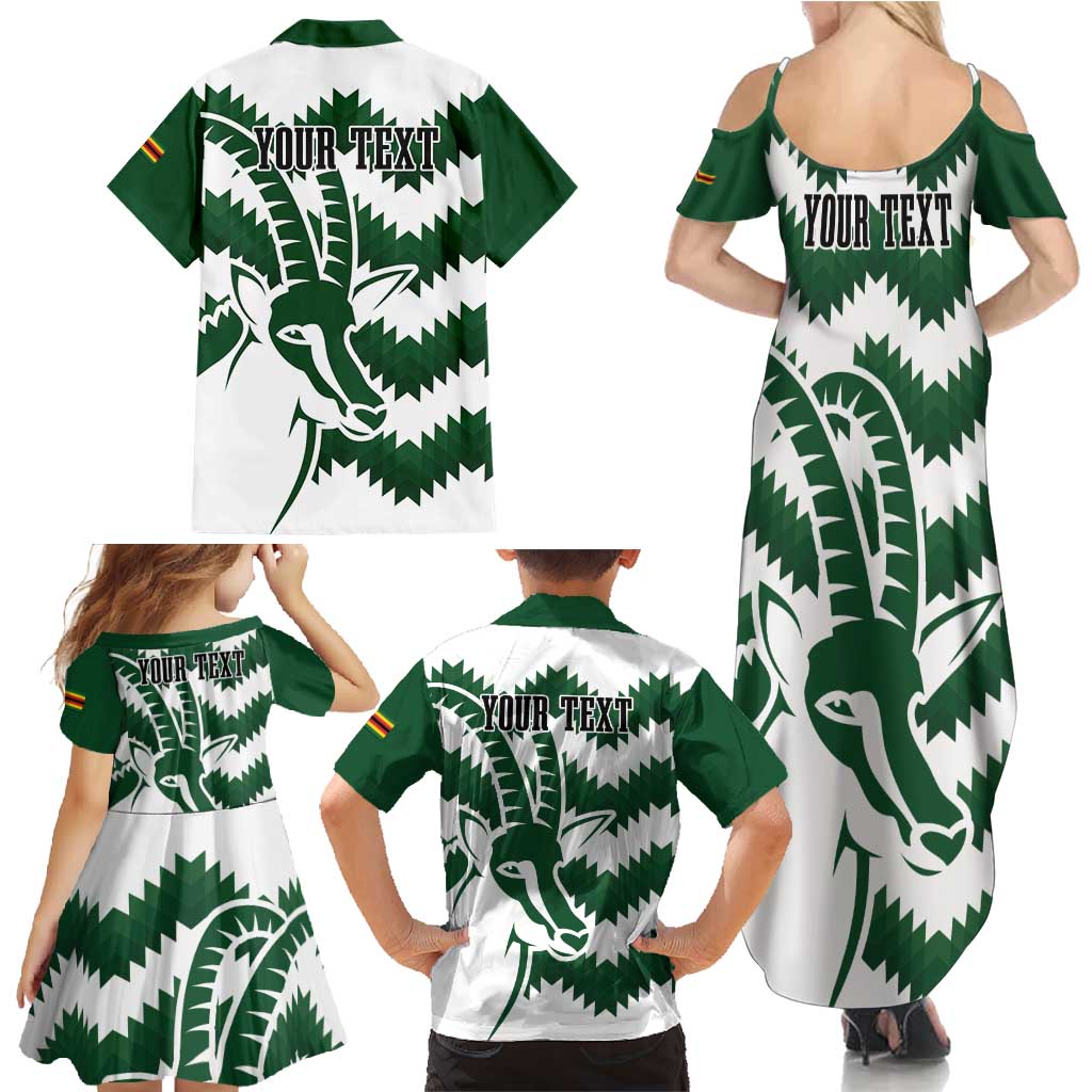Zimbabwe Rugby The Sables Personalized Family Matching Summer Maxi Dress and Hawaiian Shirt Retro Jersey Inspired - Wonder Print Shop